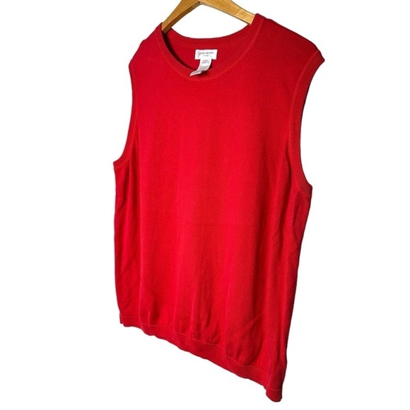 Jones New York Sport Plus Size Red Crew Neck Sleeveless Sweater Size 3X - Picture 2 of 4